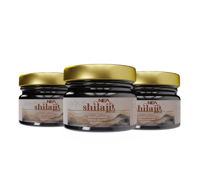 NEA Shilajit (15 Gram) with Ashwagandha, Gokhru, Safed Musli with 80% Fulvic (15 gms)