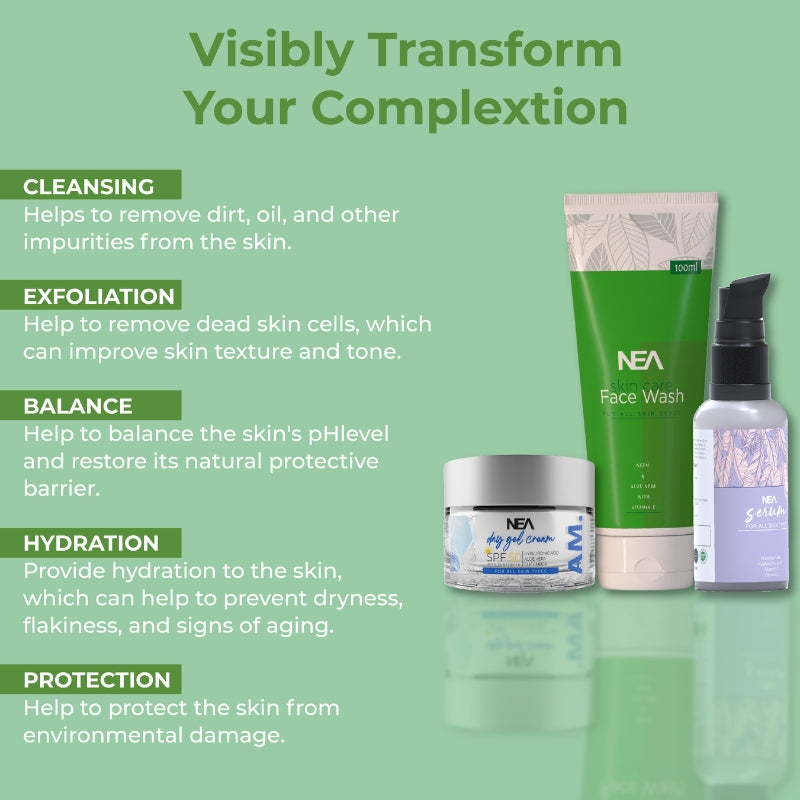 NEA Gift Kit For Everyday Skincare For Excess Oil Clearance, Balancing PH, Anti Tanning & Glow