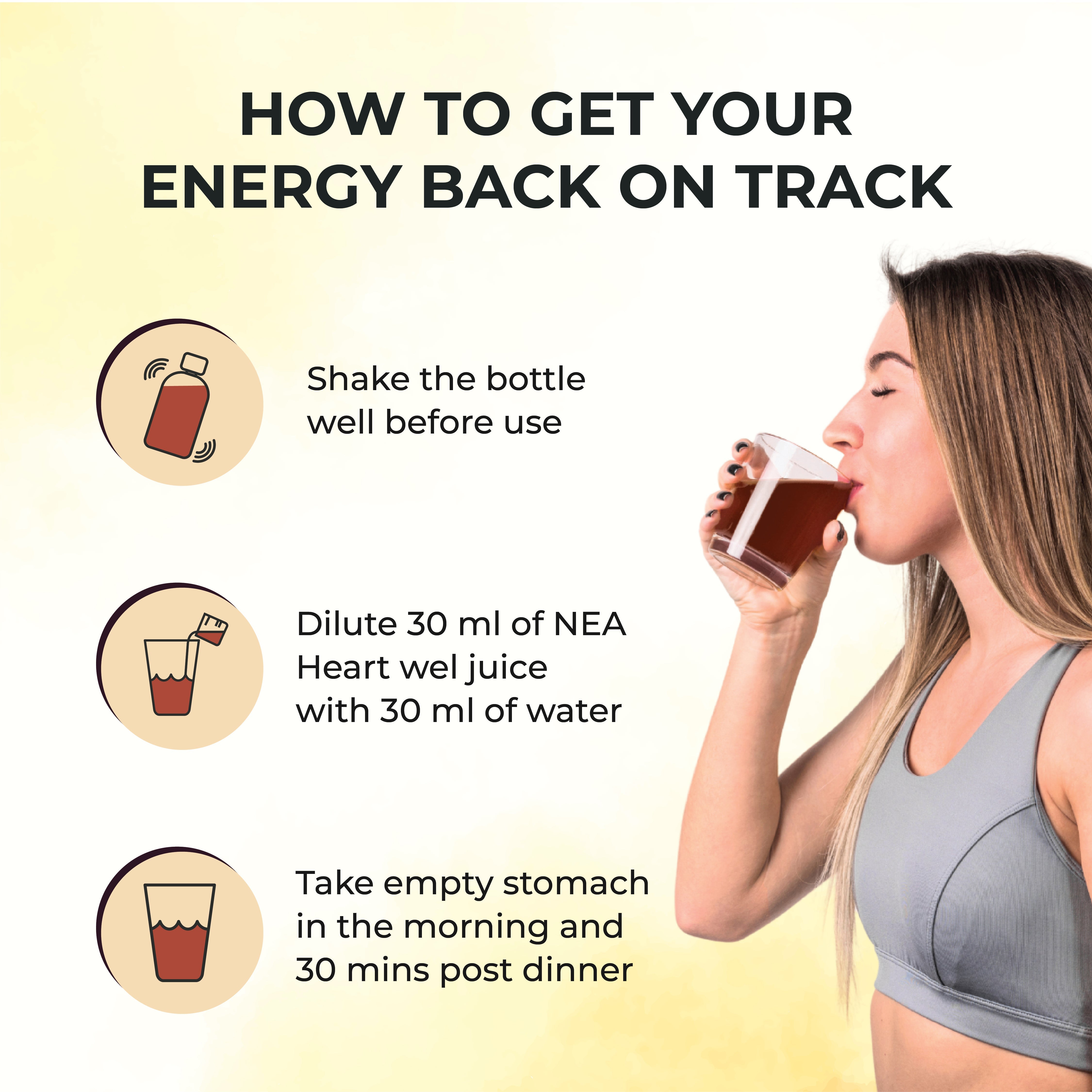 Nea Heart Wel Ayurvedic Juice | Cholesterol Care | BP Control | Apple Cider & More
