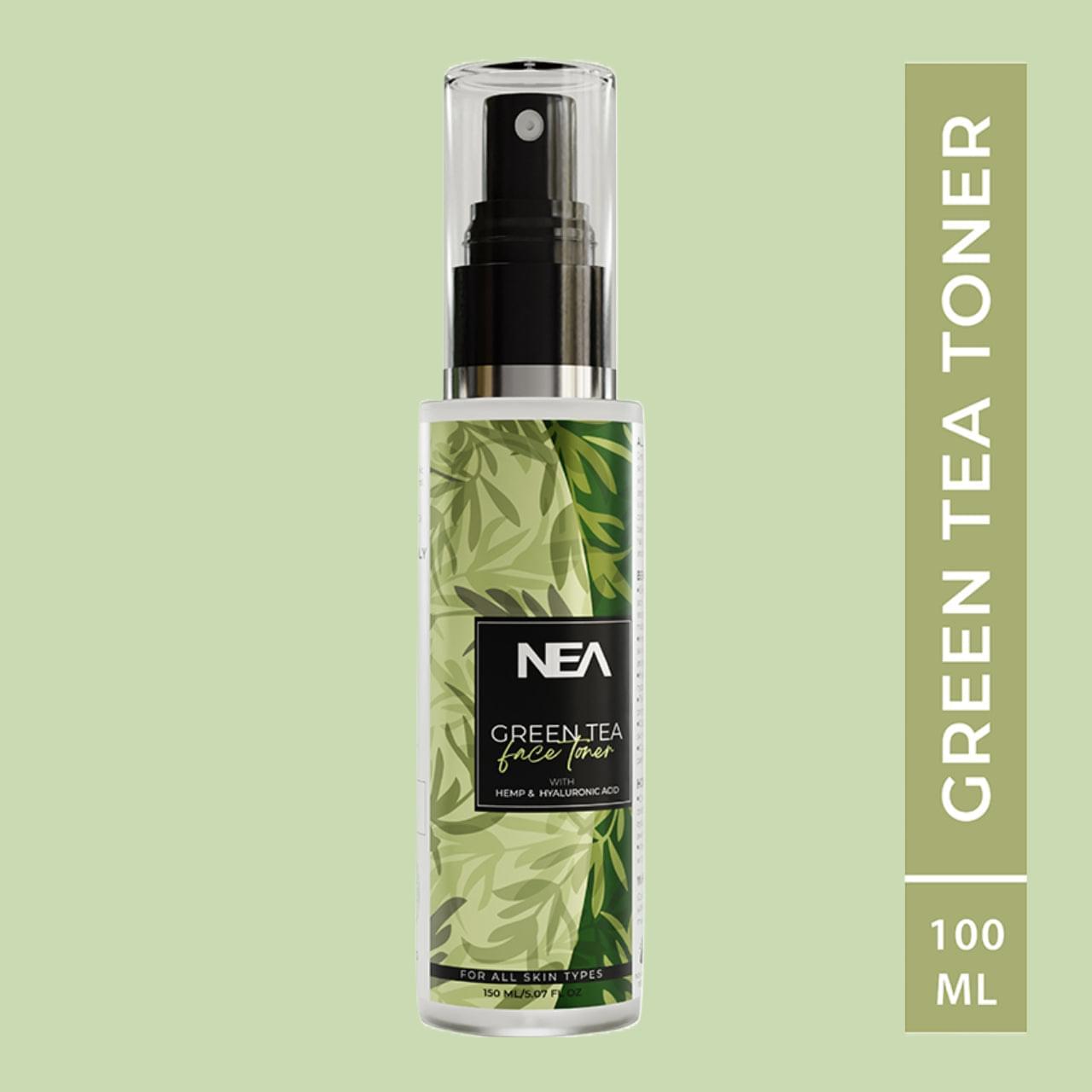 NEA Green Tea Face Toner with Hyaluronic Acid and Oudh Effect - Refreshing and Hydrating | 100ml