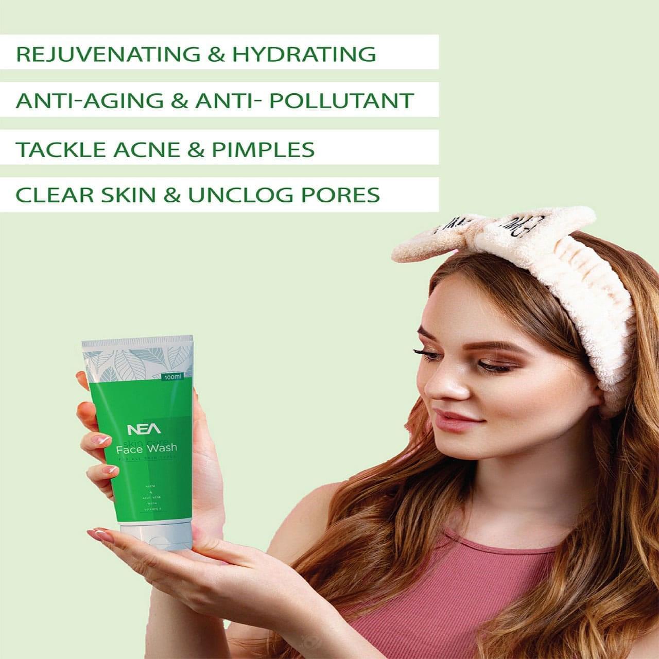 NEA Skincare Face Wash with Neem, Aloe Vera & Vitamin E | 100ml