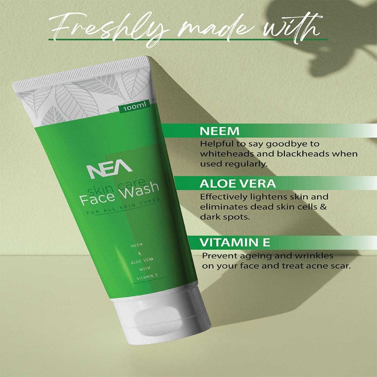 NEA Skincare Face Wash with Neem, Aloe Vera & Vitamin E | 100ml