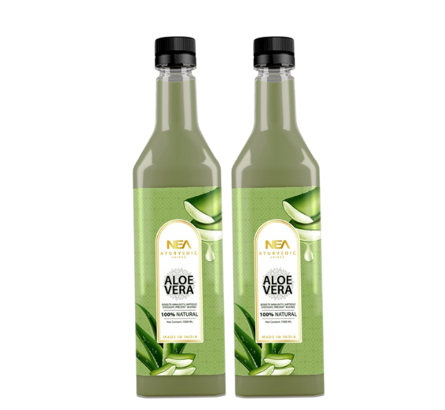 NEA Aloe Vera Ayurvedic Juice - Hydration, Healthy Skin, Hair, Anti-Aging (1000ml)