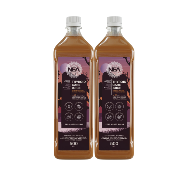 Nea Thyroid Care Ayurvedic Juice | Kanchnar, Guggulu | Maintains TSH, T3, T4 Level