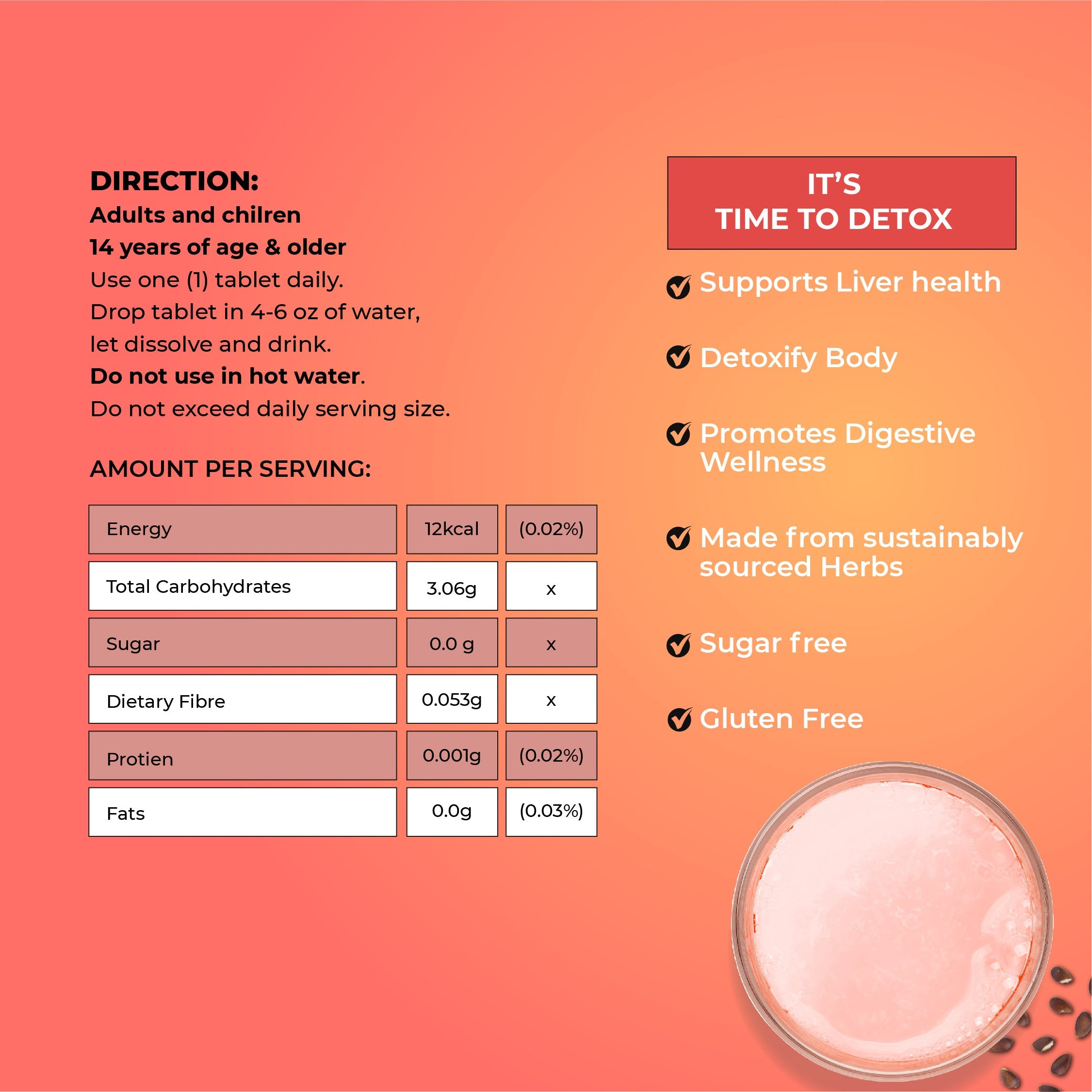 Nea Liver Detox Effervescent Tablets | 10 Super Ayurvedic Herbs | Reduce Cholesterol (15 Tablets)
