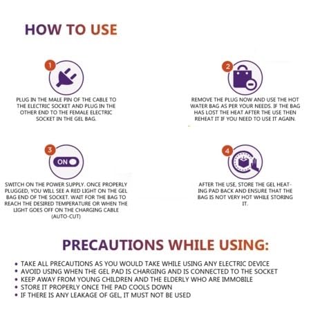 NEA Electric Hot Water Bag (Multicolor)