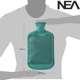 NEA Rubber Hot Water Bag for Pain Relief – 2L, Green, Non-Electric Heating Pad for Cramps, Back & Joint Pain