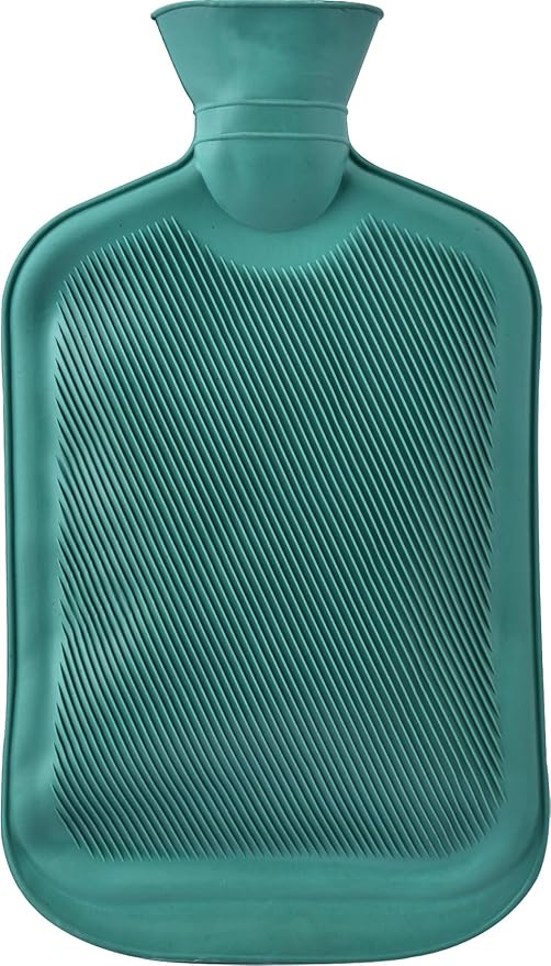 NEA Rubber Hot Water Bag for Pain Relief – 2L, Green, Non-Electric Heating Pad for Cramps, Back & Joint Pain