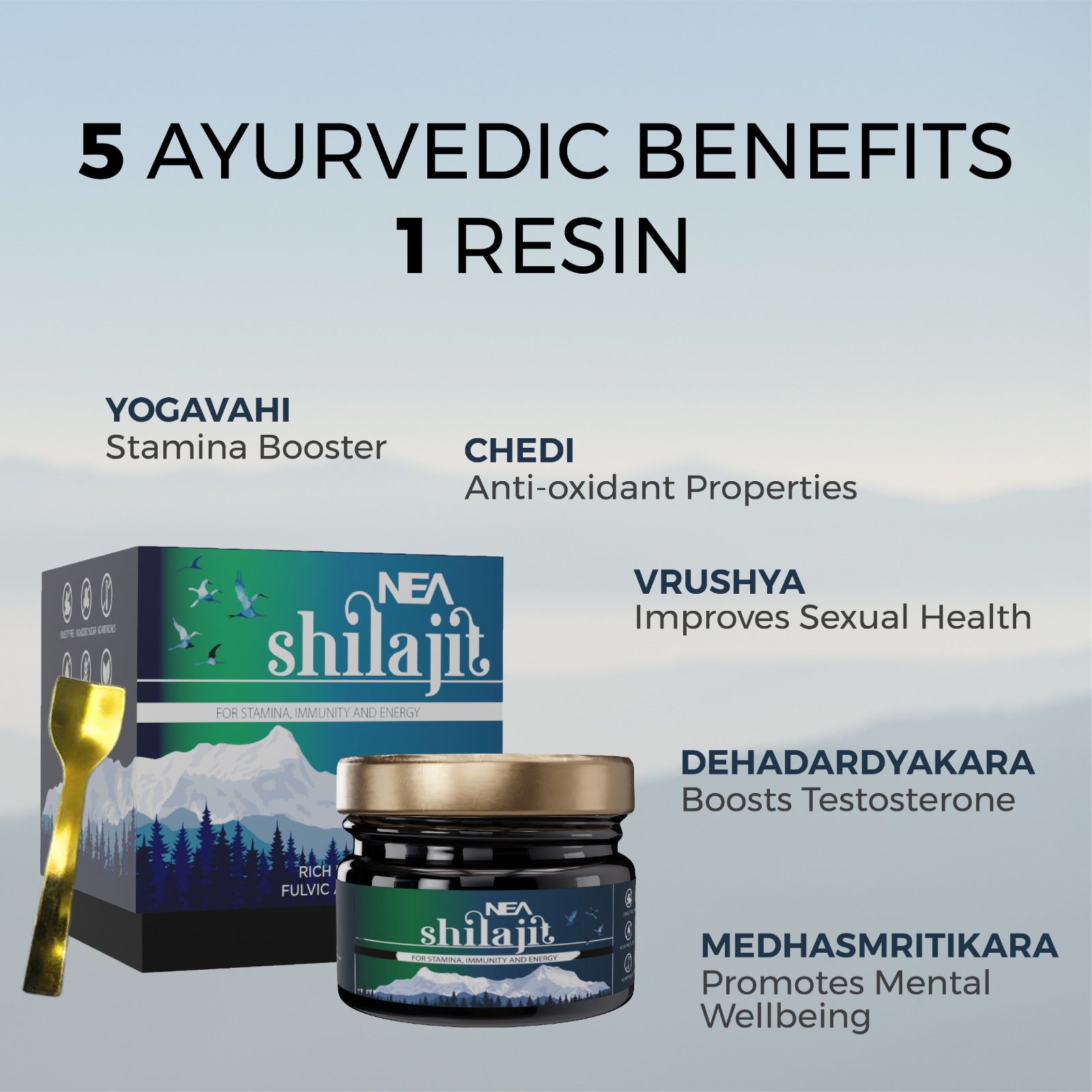 Nea Pure Shilajit: آپ کی توانائی کو بڑھانے، آپ کی قوت مدافعت کو بہتر بنانے اور مجموعی صحت کو فروغ دینے کا ایک قدرتی طریقہ 15Gm