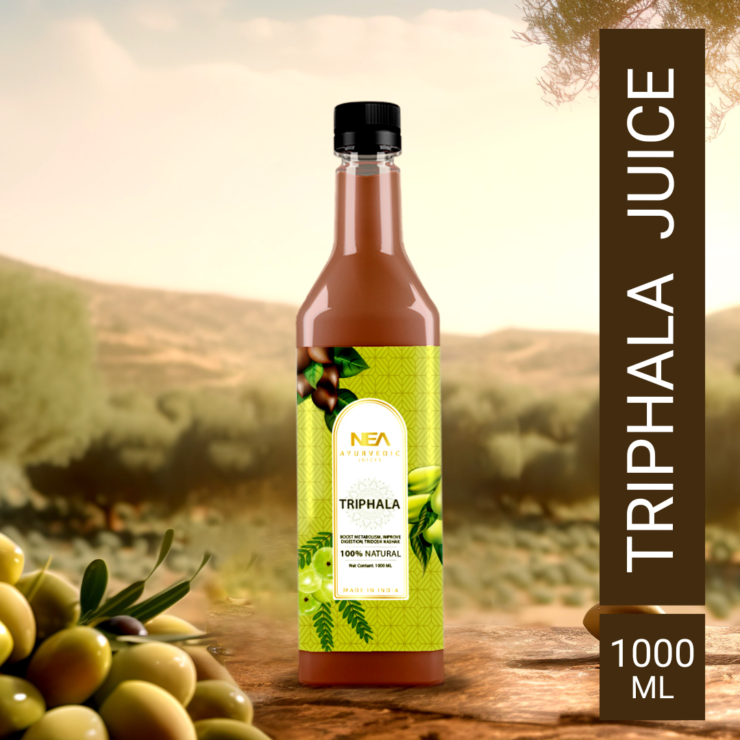 NEA Ayurvedic Amla, Harad, Baheda Triphala Juice | Prevent Ageing, Digestion, Immunity (1000 ML)