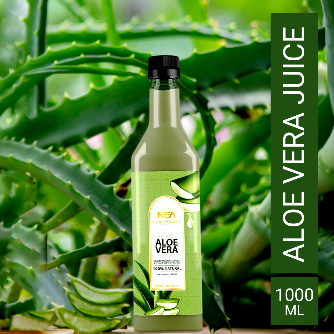 NEA Aloe Vera Ayurvedic Juice - Hydration, Healthy Skin, Hair, Anti-Aging (1000ml)