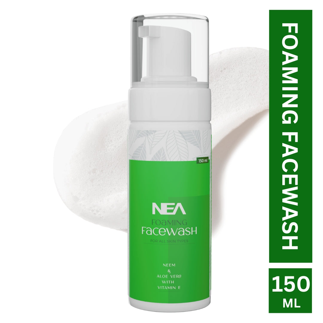 NEA Foaming Face Wash: Neem, Aloe Vera, Vitamin E – Your Skin's Daily Refreshment!