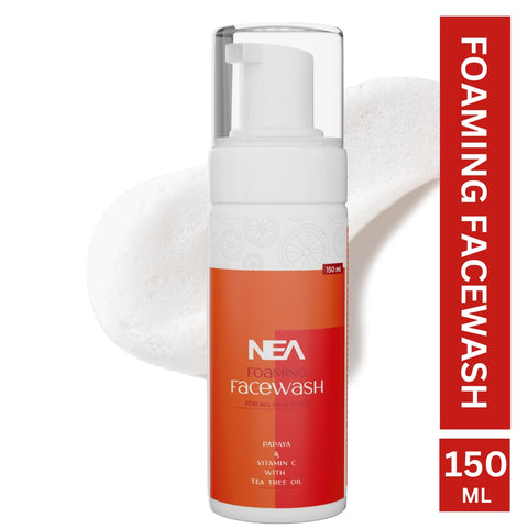 NEA Foaming Face Wash: Papaya, Tea Tree Oil, Vitamin C – Your Daily Radiance Ritual! 150 ML