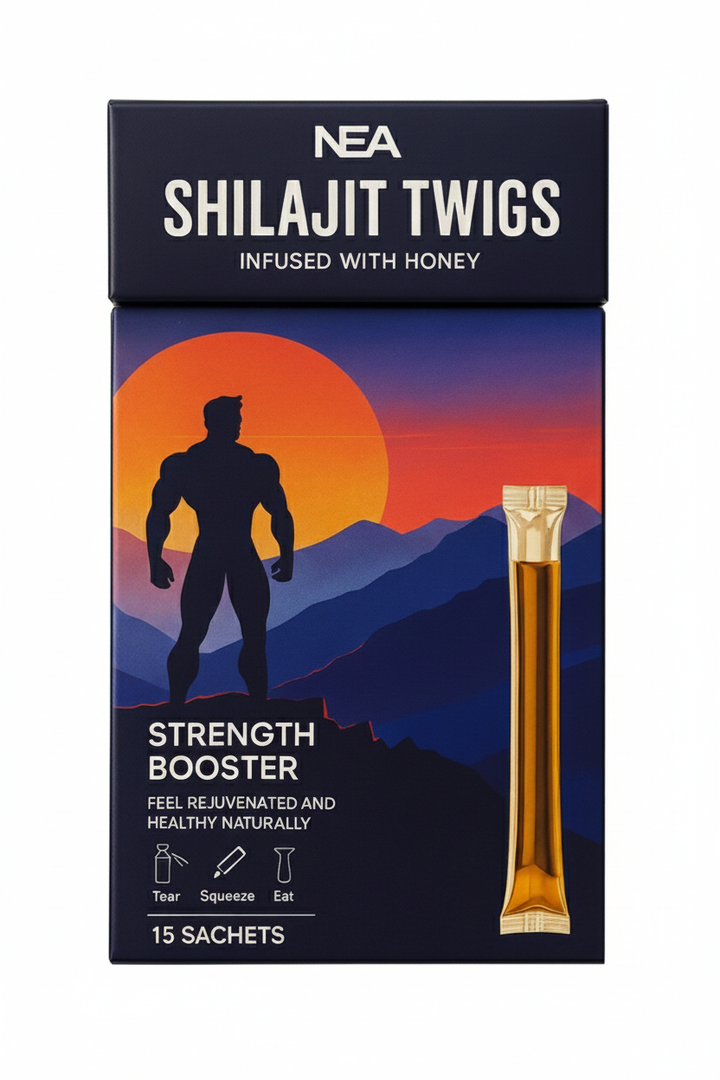 एनईए शिलाजीत ट्वििंग्स - शिलाजीत, सफ़ेद मूसली और गोक्षुरा के साथ ऊर्जा प्रदान करें