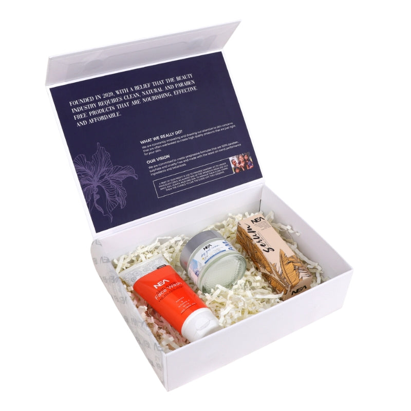 NEA Daily Routine Gift Set For Skin Glow, Hydration, Moisturize & Oil Clearance