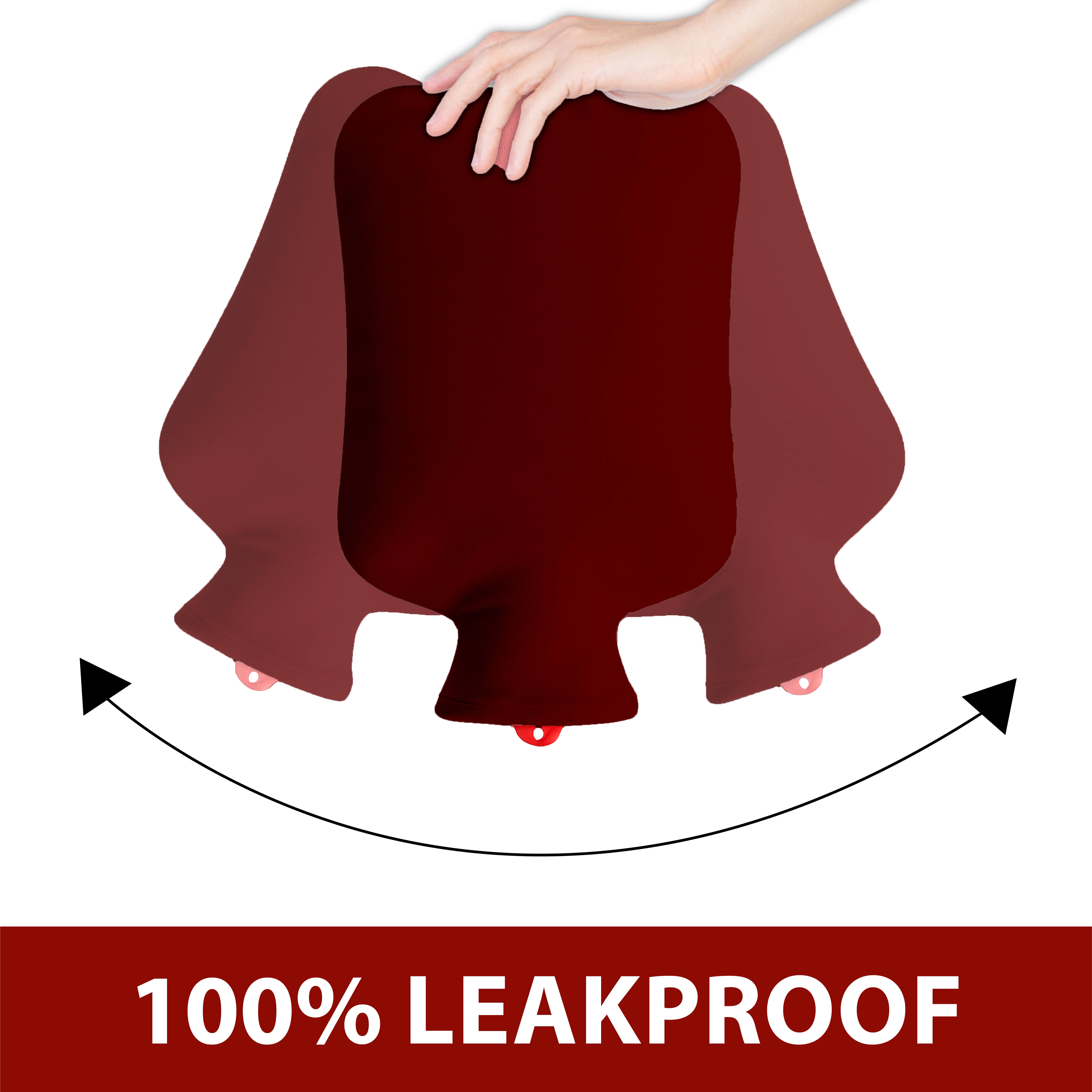 NEA Hot Water with Washable Velvet Soft Cover (2 Litre) | Leakproof Premium Bottle for Pain Relief & Winter Warmth