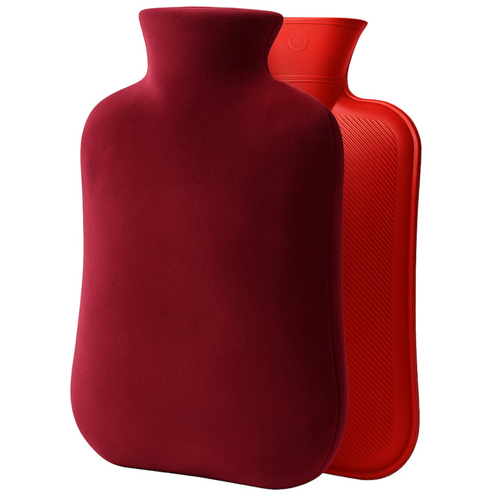 NEA Hot Water with Washable Velvet Soft Cover (2 Litre) | Leakproof Premium Bottle for Pain Relief & Winter Warmth