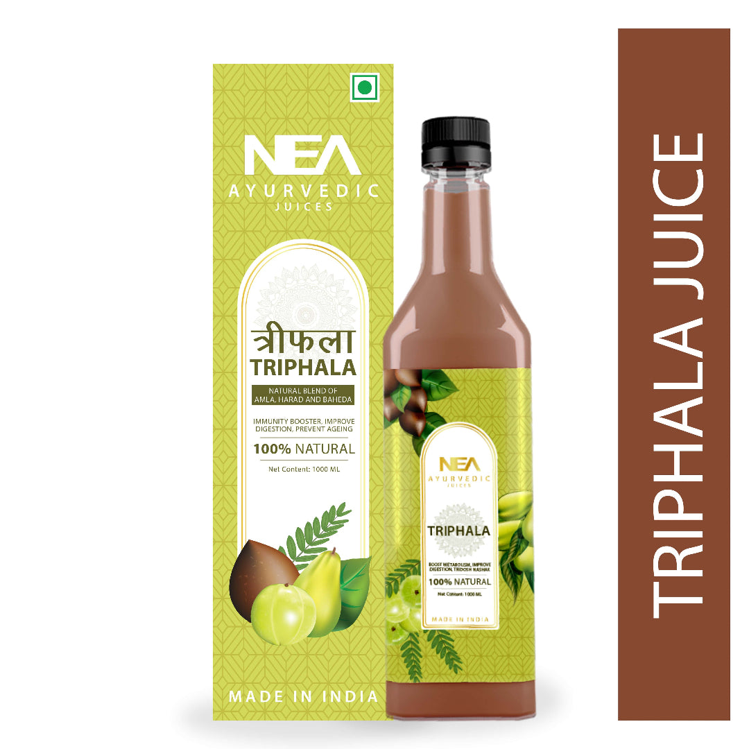 NEA Ayurvedic Amla, Harad, Baheda Triphala Juice | Prevent Ageing, Digestion, Immunity (1000 ML)