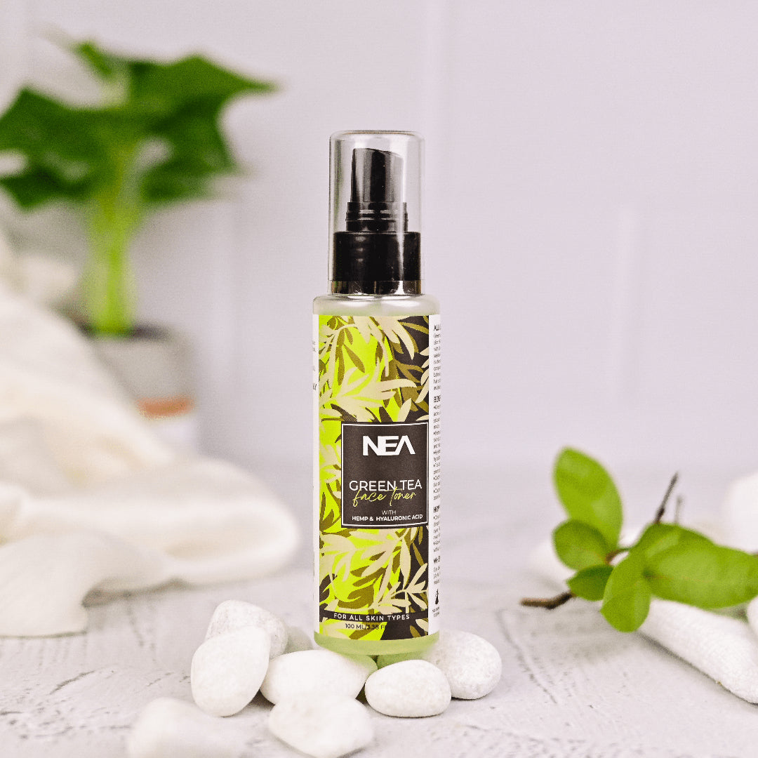 NEA Green Tea Face Toner with Hyaluronic Acid and Oudh Effect - Refreshing and Hydrating | 100ml