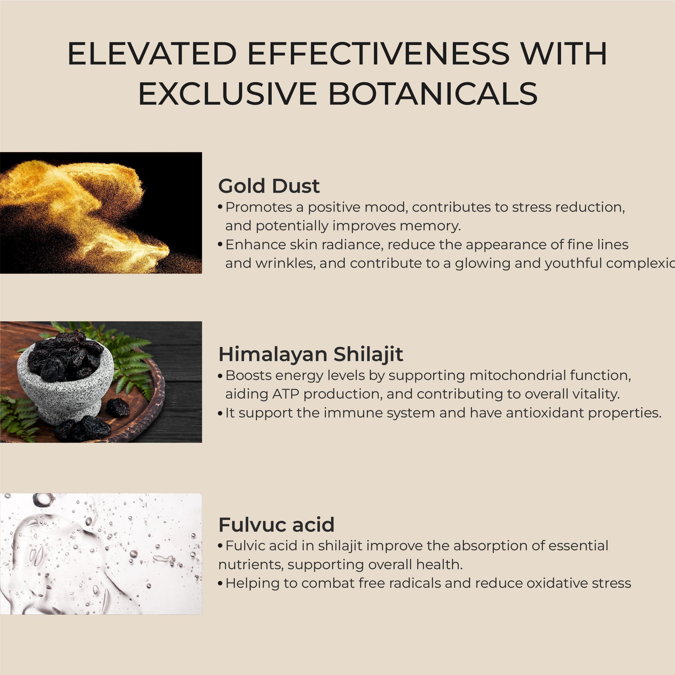 NEA शिलाजीत गोल्ड डस्ट के साथ शक्ति, सहनशक्ति, मांसपेशियों की वृद्धि के लिए (15 ग्राम) 80% फुल्विक के साथ