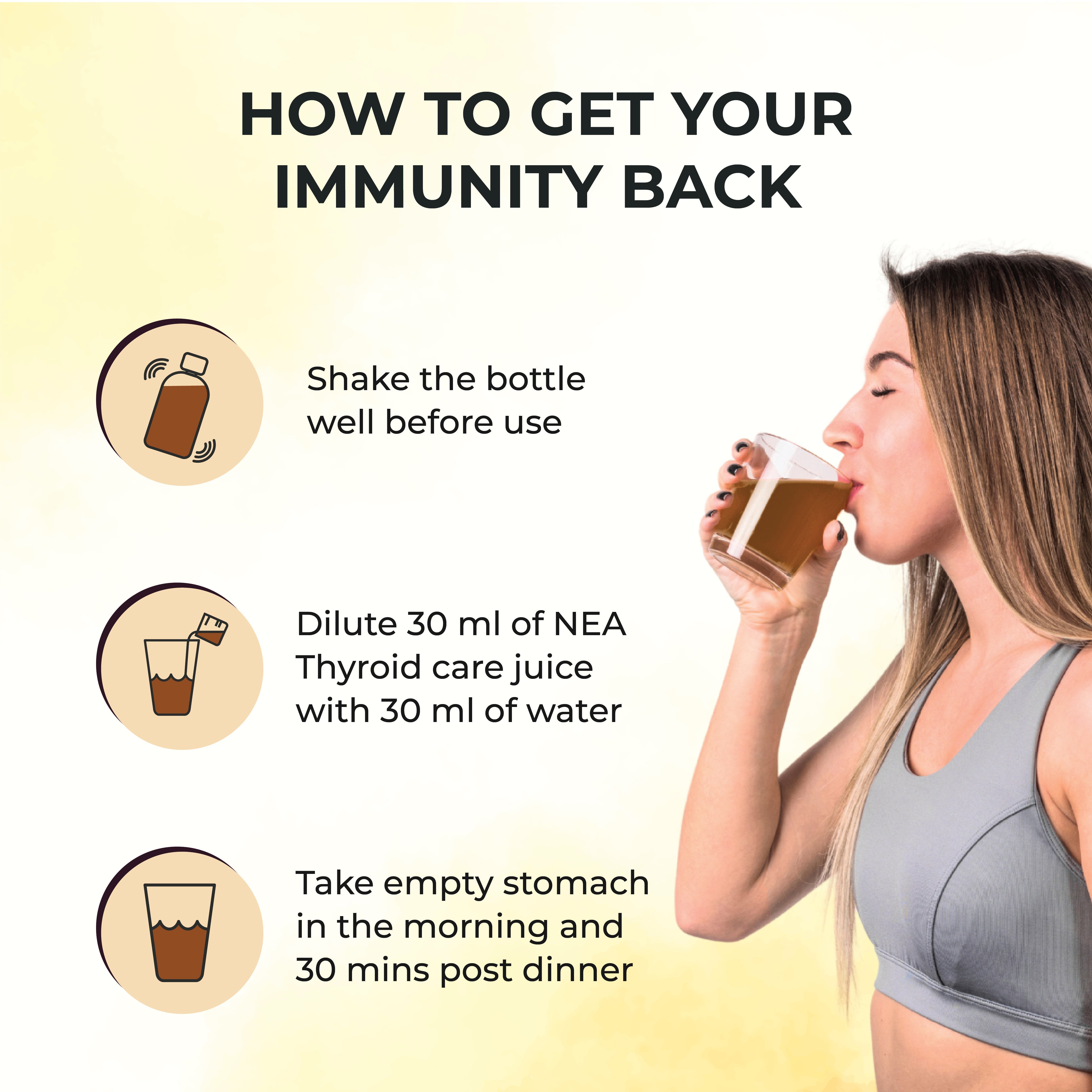 Nea Thyroid Care Ayurvedic Juice | Kanchnar, Guggulu | Maintains TSH, T3, T4 Level