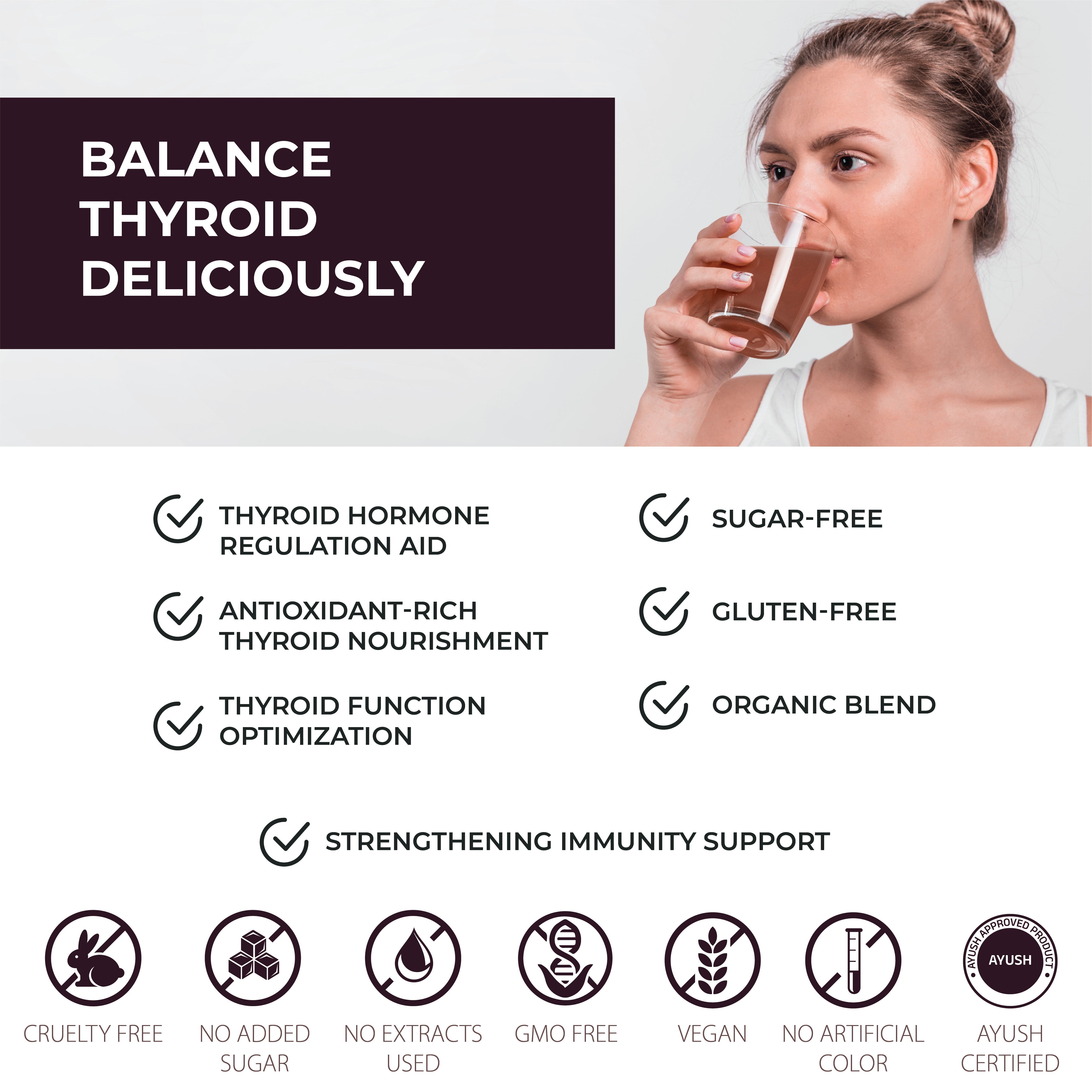 Nea Thyroid Care Ayurvedic Juice | Kanchnar, Guggulu | Maintains TSH, T3, T4 Level