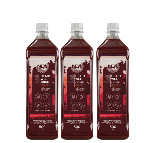 نی ہارٹ ویل آیورویدک جوس | کولیسٹرول کی دیکھ بھال | بی پی کنٹرول | ایپل سائڈر اور مزید