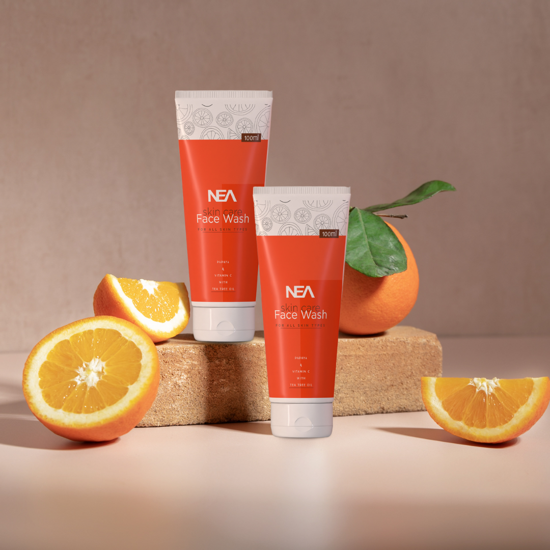 NEA Skincare Face Wash with Papaya, Vitamin C & Tea Tree Oil | All Skin Types | 100ml