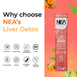 Nea Liver Detox Effervescent Tablets | 10 Super Ayurvedic Herbs | Reduce Cholesterol  (15 Tablets)