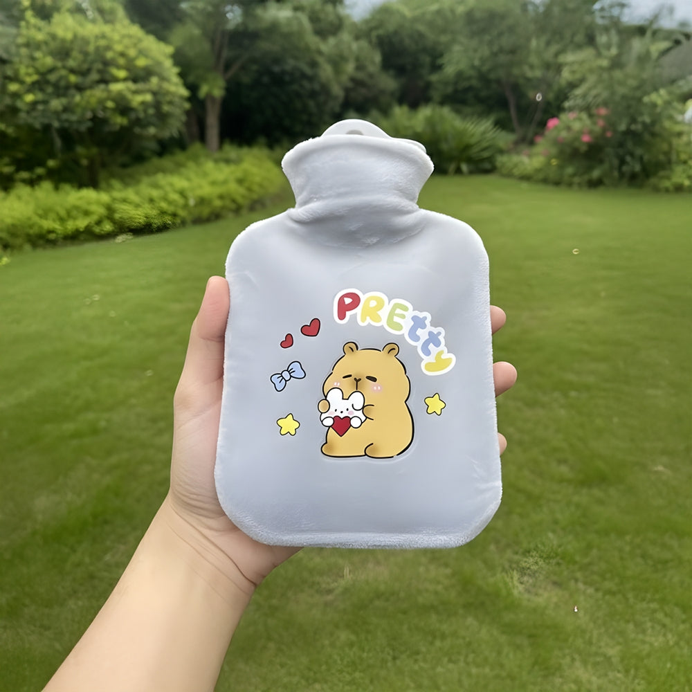NEA hot water bag with grey teddy cover