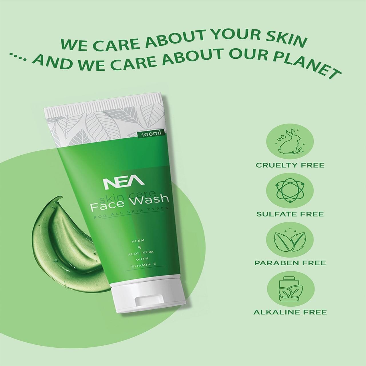 NEA Skincare Face Wash with Neem, Aloe Vera & Vitamin E | 100ml